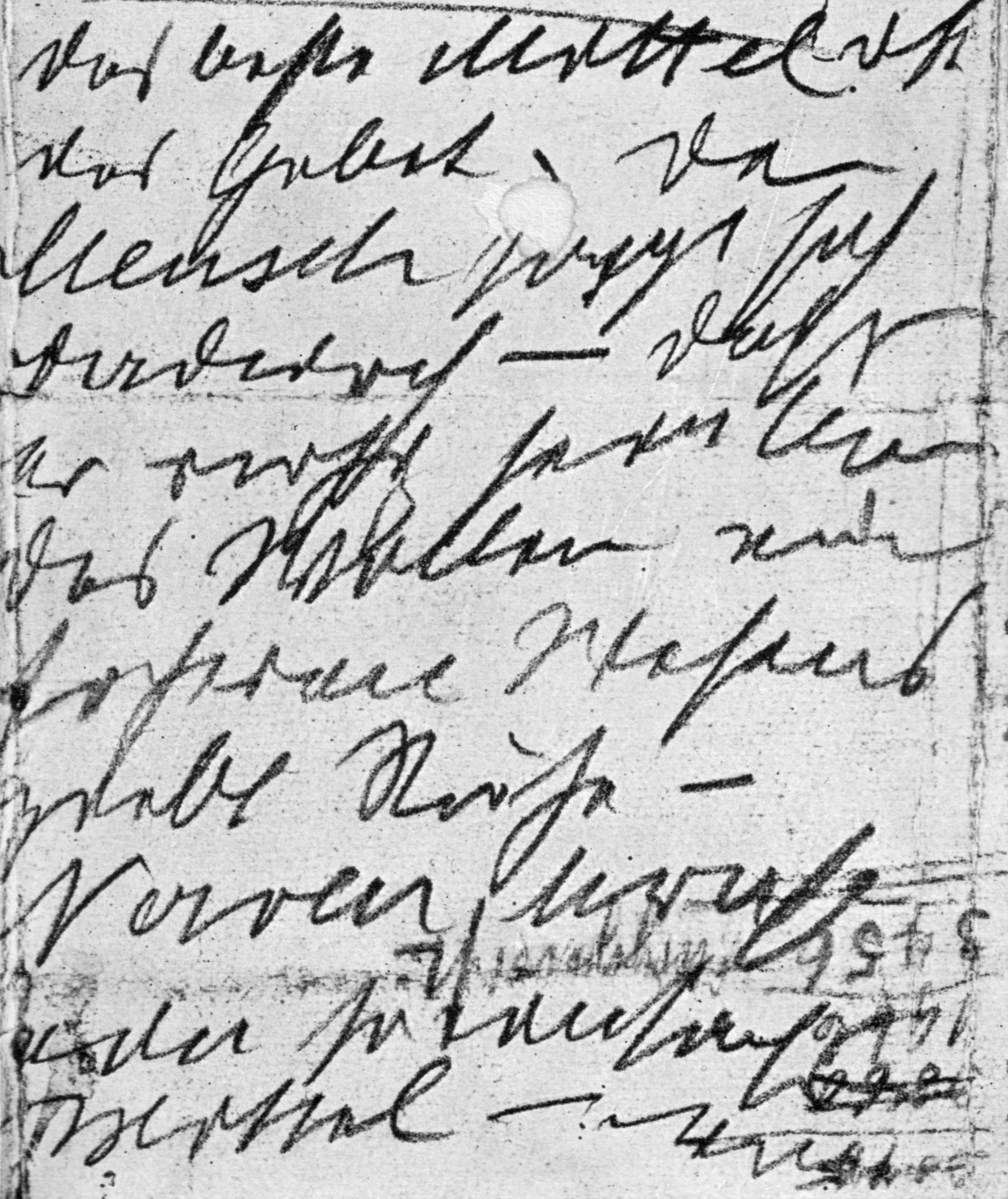Ausschnitt der  Kartenausschnitts-Rückseite mit handschriftlichen Notizen